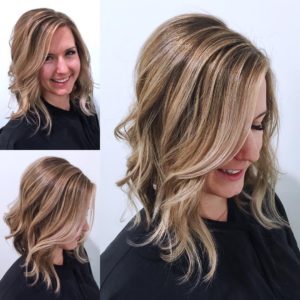 Chic Dark Blonde Layered Bob With Undone Blowout Texture And Rose Gold