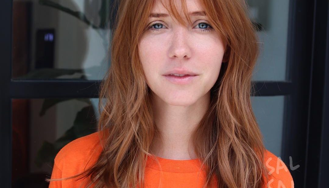 Long Copper Shag Cut with Fringe Bangs and Messy Beach Waves Long Hairstyle