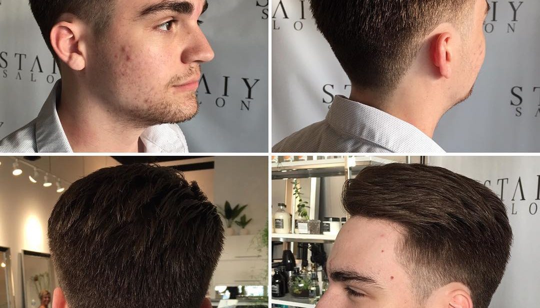Mens Short Textured Quiff with Tapered Sides