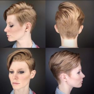 Modern Voluminous Combover Pixie Short Hairstyle