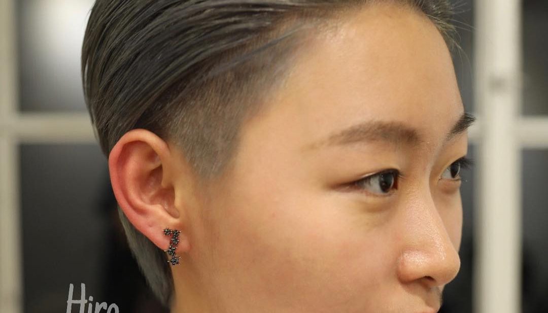 Smoky Undercut Crop with Textured Backcombed Top Lengths Short Hairstyle