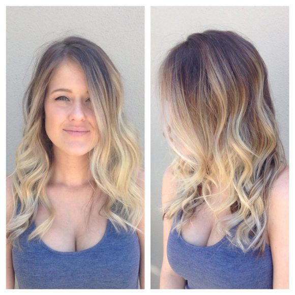 Wavy Layered Longhair with Blonde Ombre