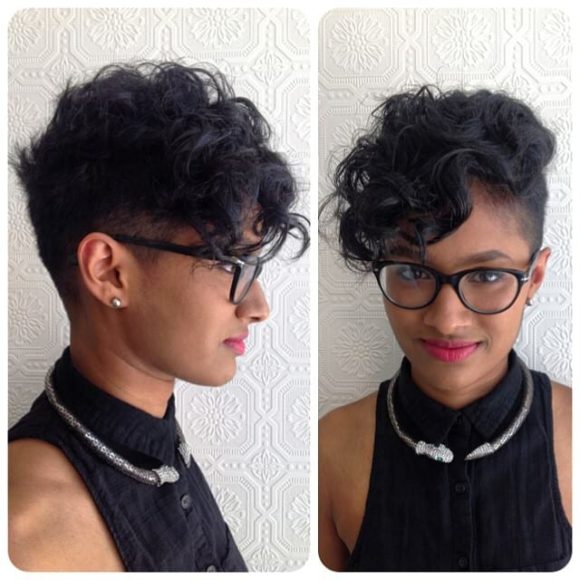 Curly Black Firefly Undercut Pixie - The Latest Hairstyles for Men and ...