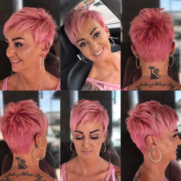 Playful Choppy Textured Pink Crop