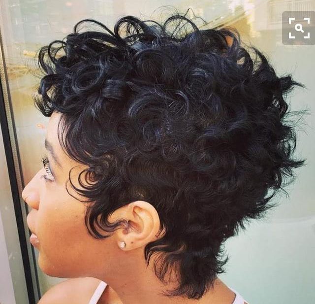 Messy Textured Curly-Q Pixie