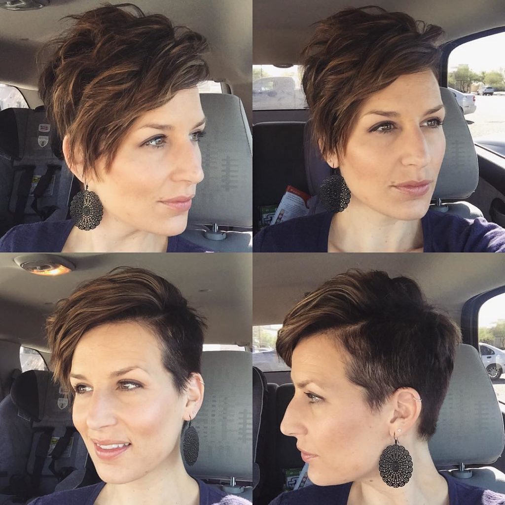 Wavy Side-Combed Pixie