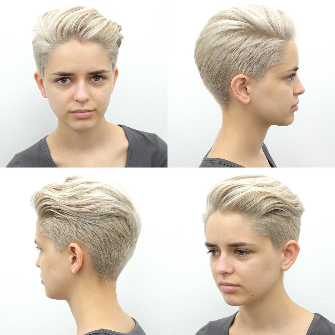 Platinum Blonde Pixie With Long Top Fringe Styled In A Quiff The   Wsi Imageoptim Platinum Pixie Pompadour Quiff Blonde 