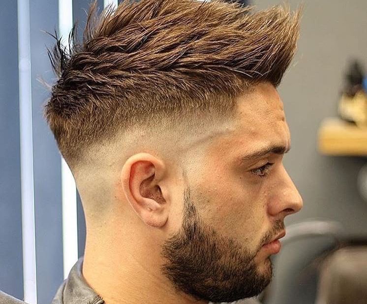 Spiky Textured Undercut with Faded Sides on Brown Hair - The Latest  Hairstyles for Men and Women (2020) - Hairstyleology