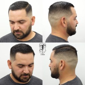 Short Side Part on Skin Fade